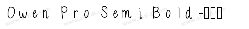 Owen Pro Semi Bold字体转换